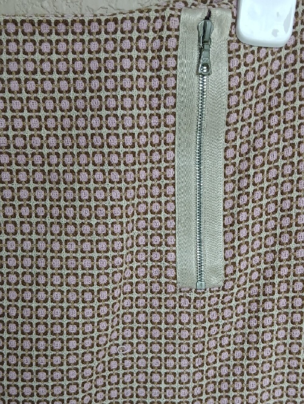 Ann Taylor Beige and Black Geo-Print A-Line Skirt - Picture 2 of 3